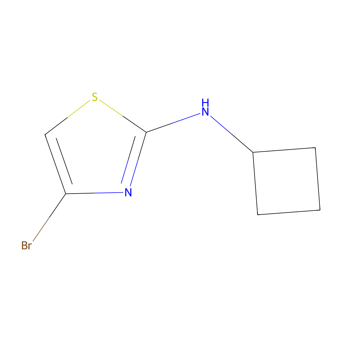 4-Bromo-2-(cyclobutylamino)thiazole molecular structure, CAS 1159816-46-2
