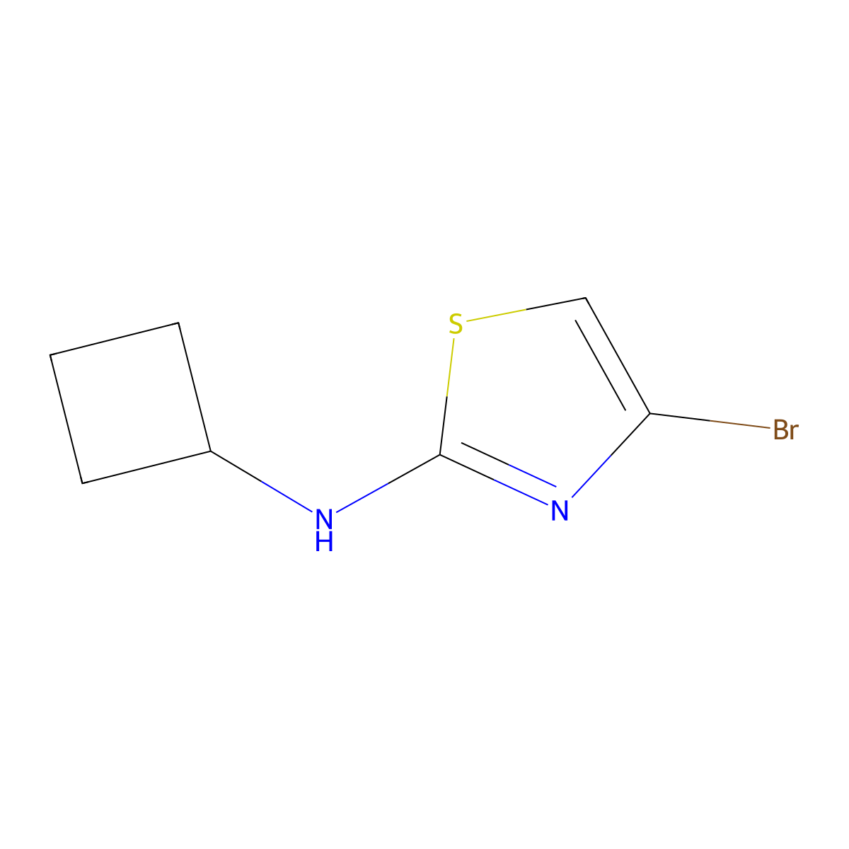 4-Bromo-2-(cyclobutylamino)thiazole molecular structure, CAS 1159816-46-2