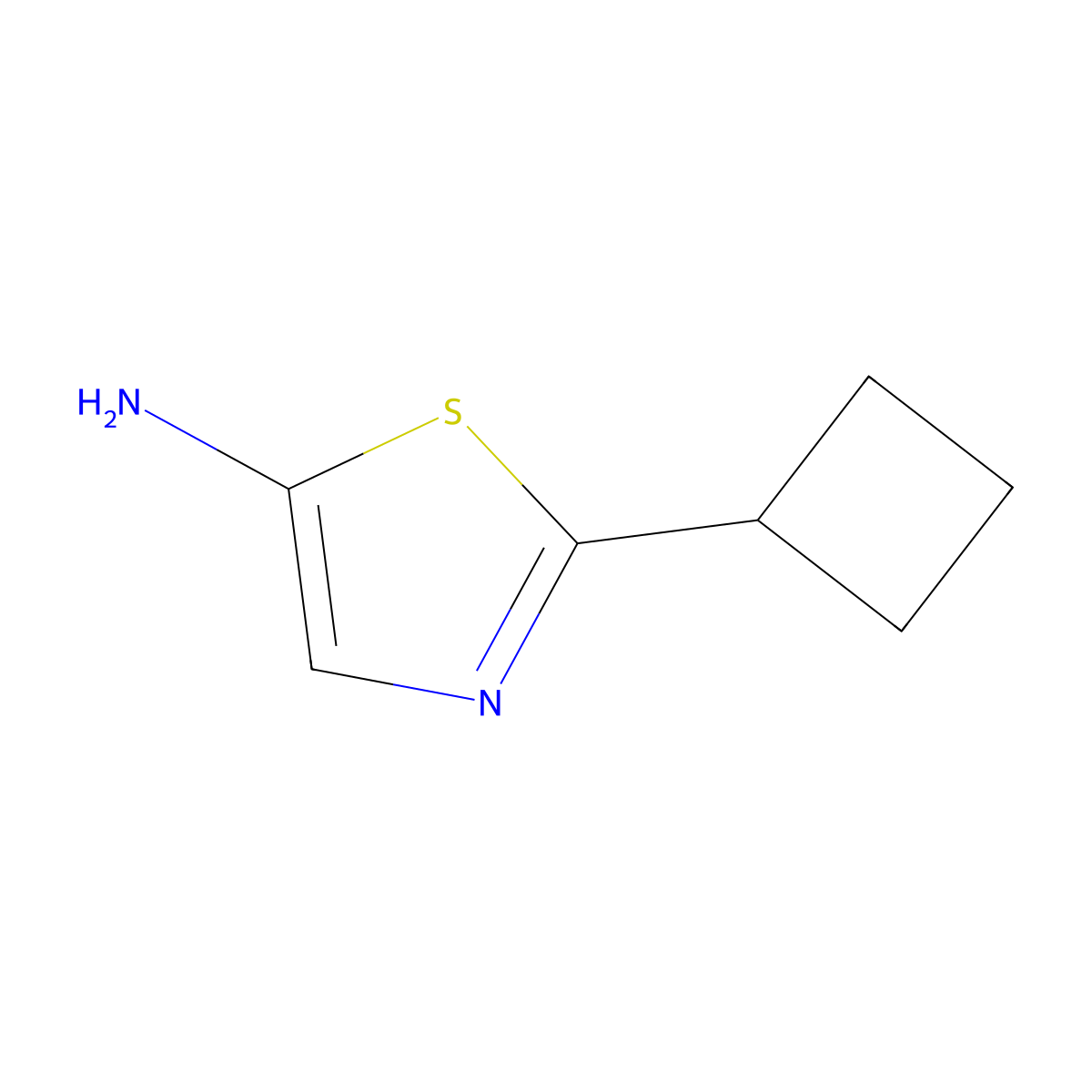 2-Cyclobutylthiazol-5-amine molecular structure, CAS 1159816-47-3