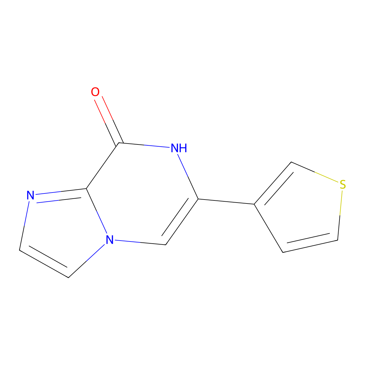 8-Hydroxy-6-(3-thienyl)imidazo[1,2-a]pyrazine molecular structure, CAS 1159816-50-8