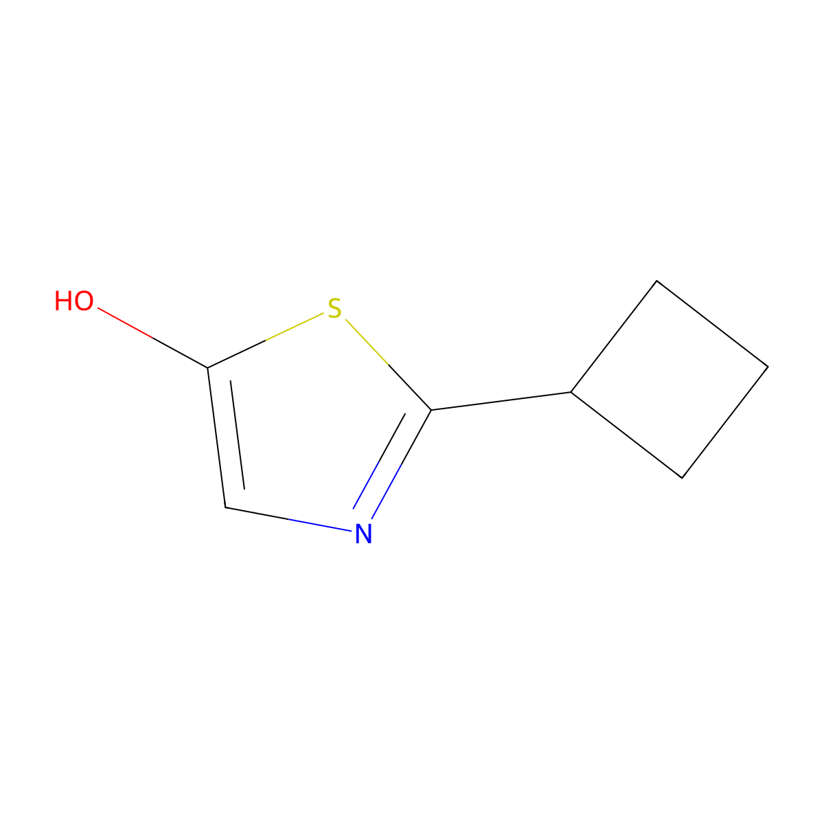 5-Hydroxy-2-(cyclobutyl)thiazole molecular structure, CAS 1159816-54-2