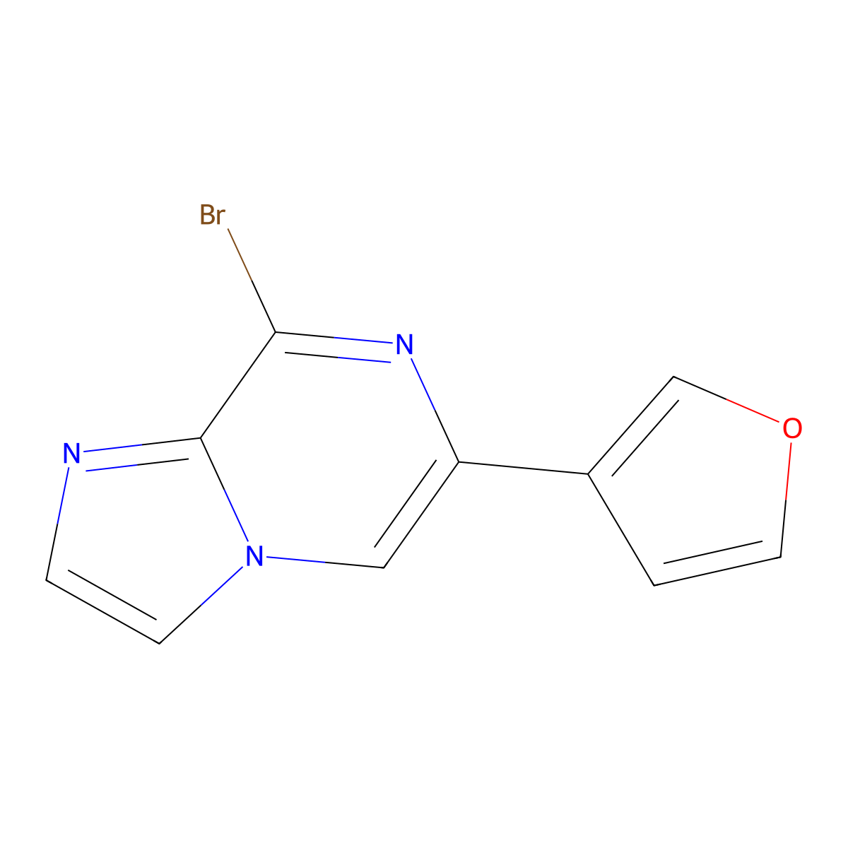 8-Bromo-6-(3-furyl)imidazo[1,2-a]pyrazine molecular structure, CAS 1159816-60-0