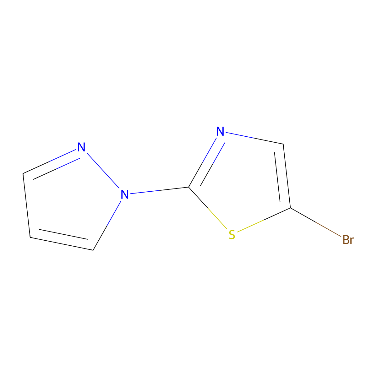 5-Bromo-2-(1H-pyrazol-1-YL)thiazole molecular structure, CAS 1159816-63-3