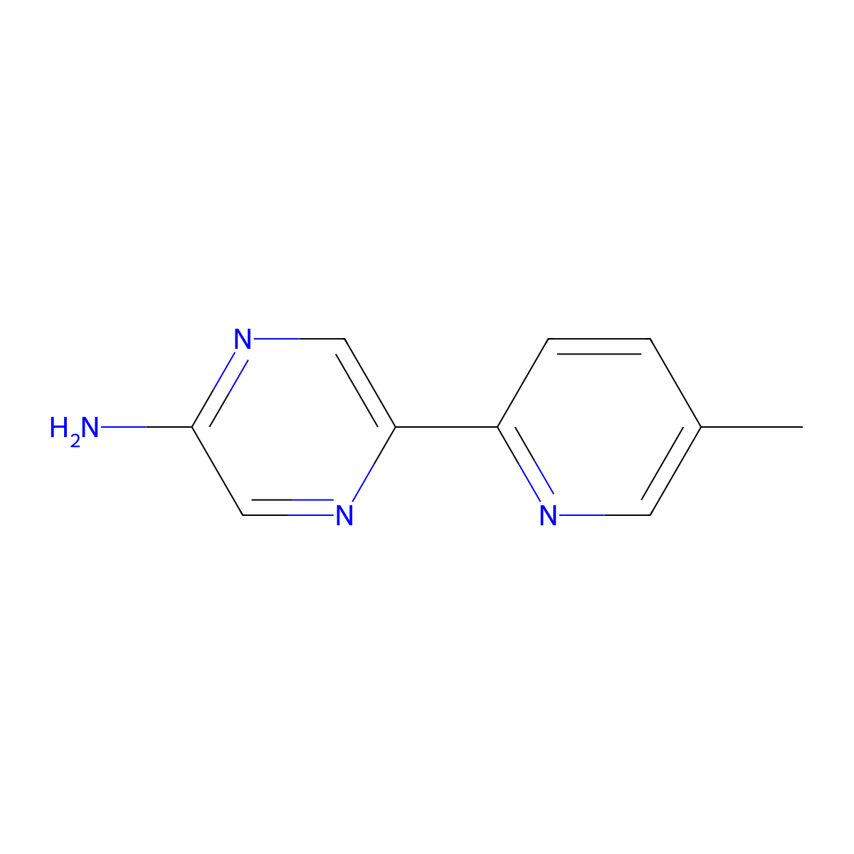 2-Amino-5-(5-methyl-2-pyridyl)pyrazine molecular structure, CAS 1159816-69-9