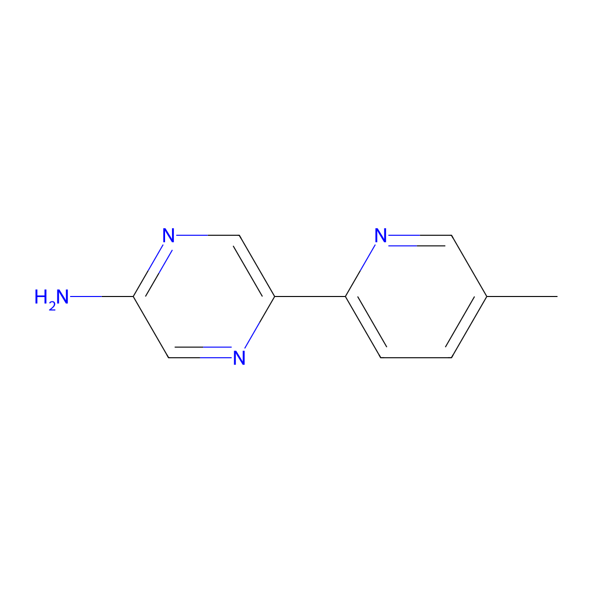 2-Amino-5-(5-methyl-2-pyridyl)pyrazine molecular structure, CAS 1159816-69-9