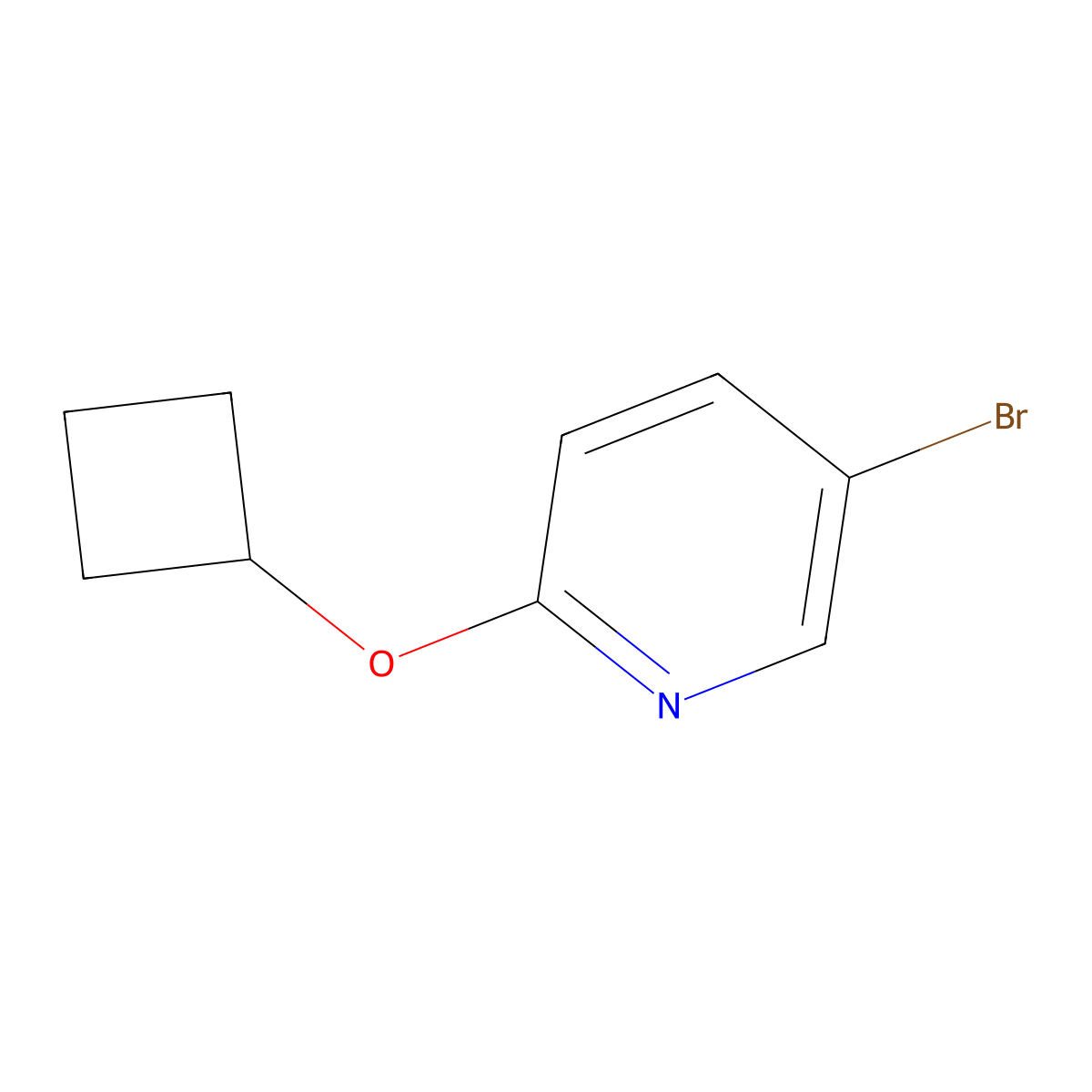 5-Bromo-2-cyclobutoxypyridine molecular structure, CAS 1159816-70-2