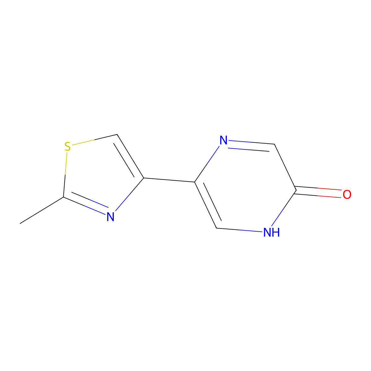 2-Hydroxy-5-(2-methyl-4-thiazolyl)pyrazine molecular structure, CAS 1159816-73-5