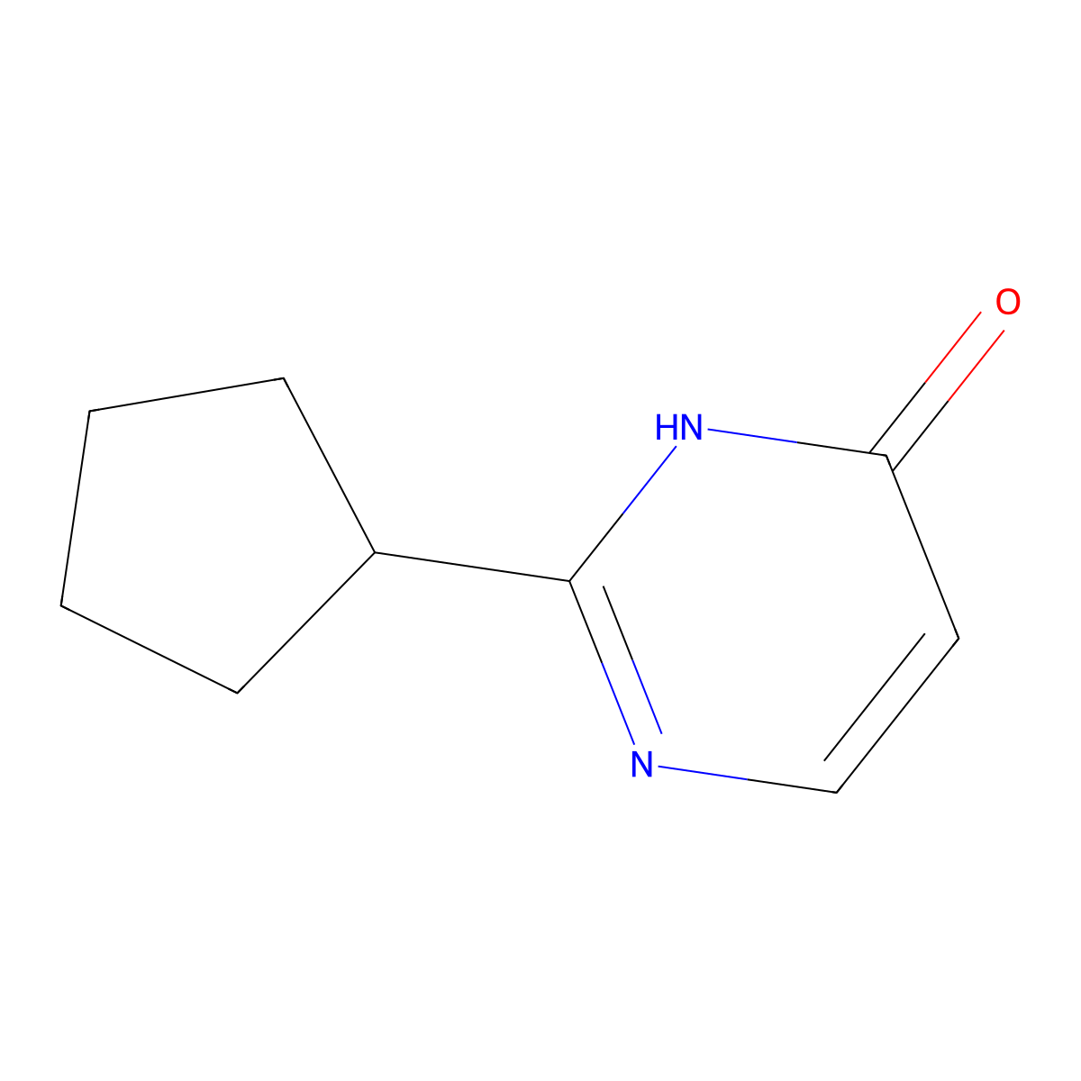 2-Cyclopentylpyrimidin-4-ol molecular structure, CAS 1159816-74-6