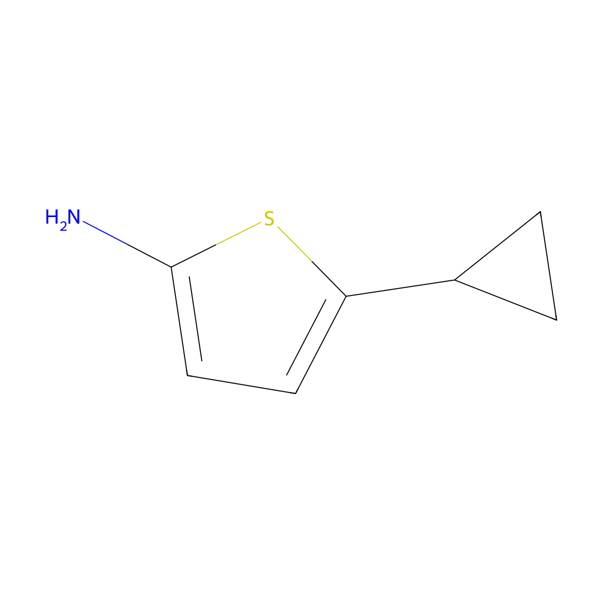 5-Cyclopropylthiophen-2-amine molecular structure, CAS 1159816-76-8