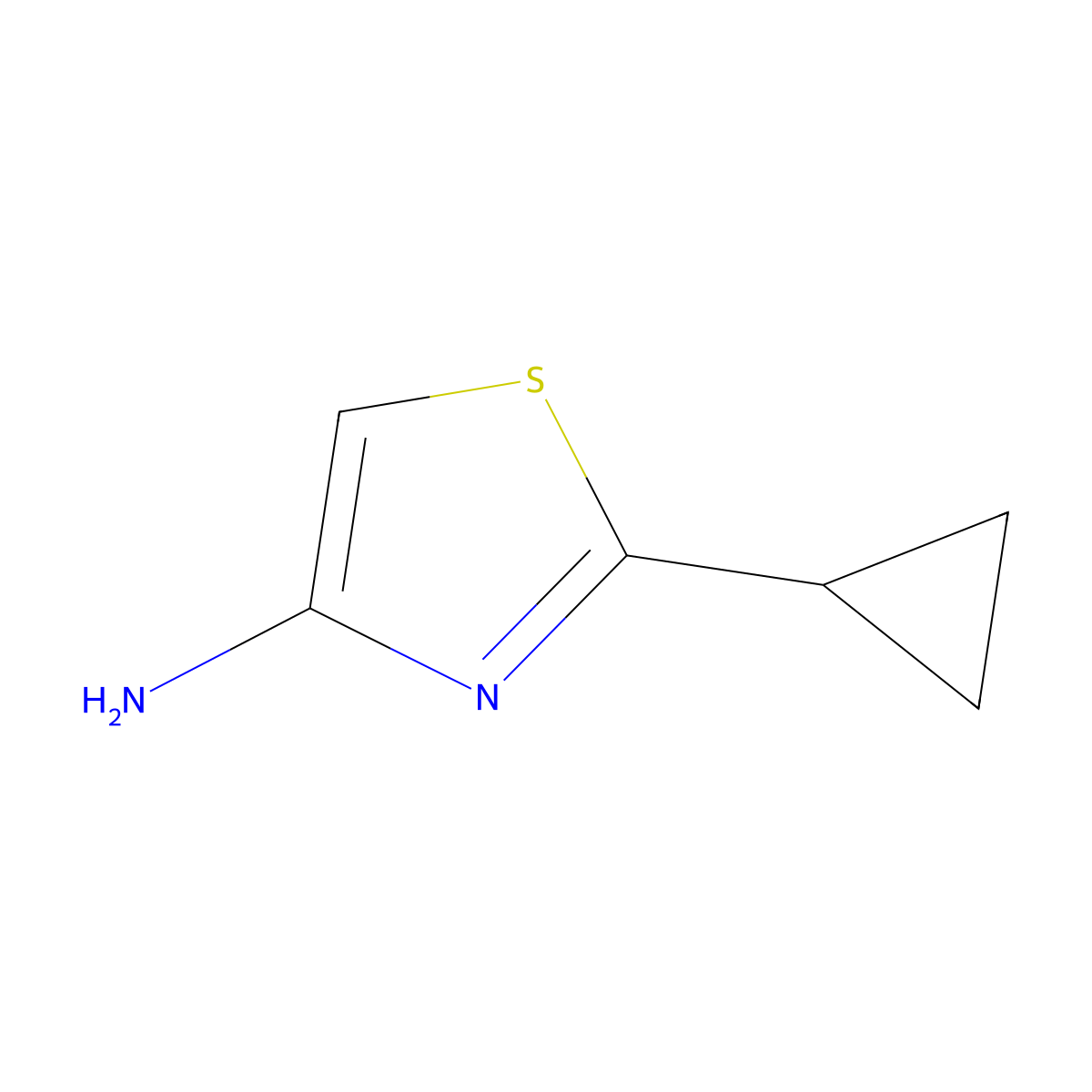 2-Cyclopropylthiazol-4-amine molecular structure, CAS 1159816-82-6