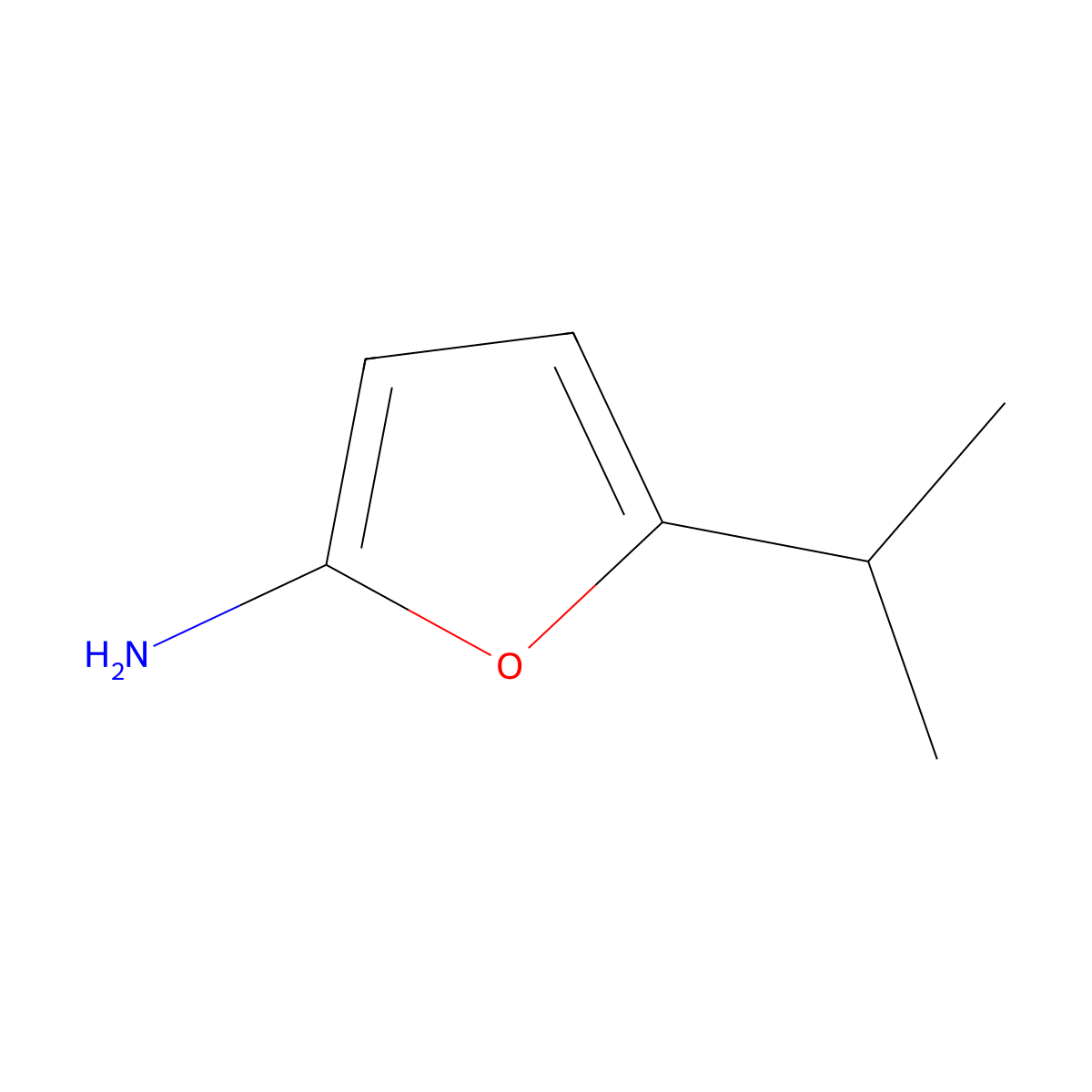2-Amino-5-(iso-propyl)furan molecular structure, CAS 1159816-84-8
