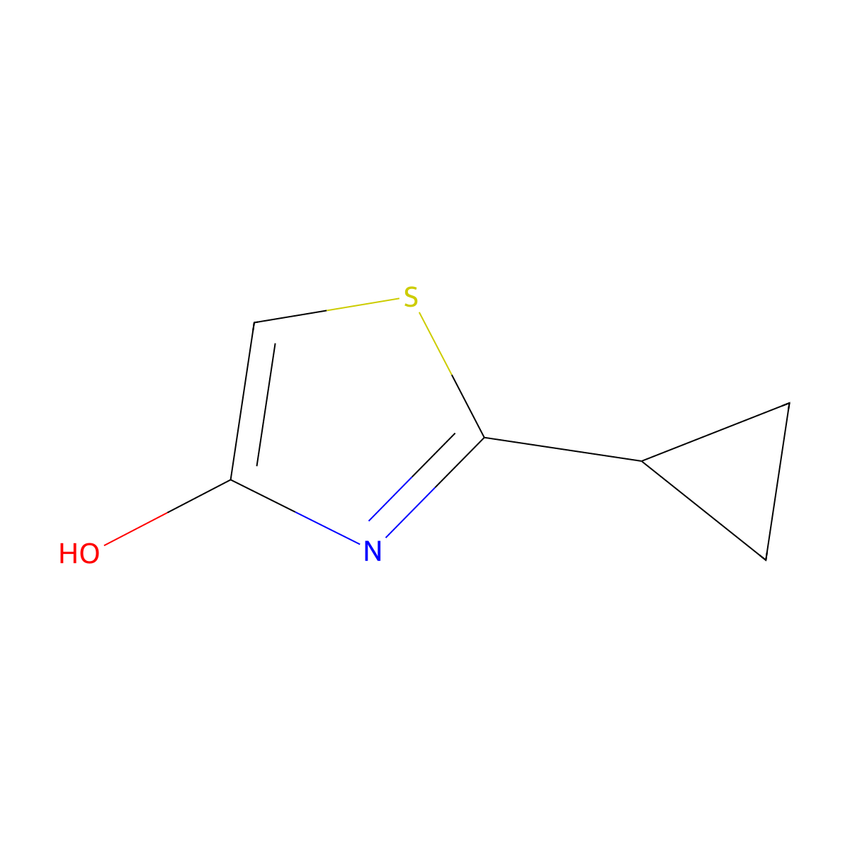 2-Cyclopropyl-1,3-thiazol-4-ol molecular structure, CAS 1159816-86-0