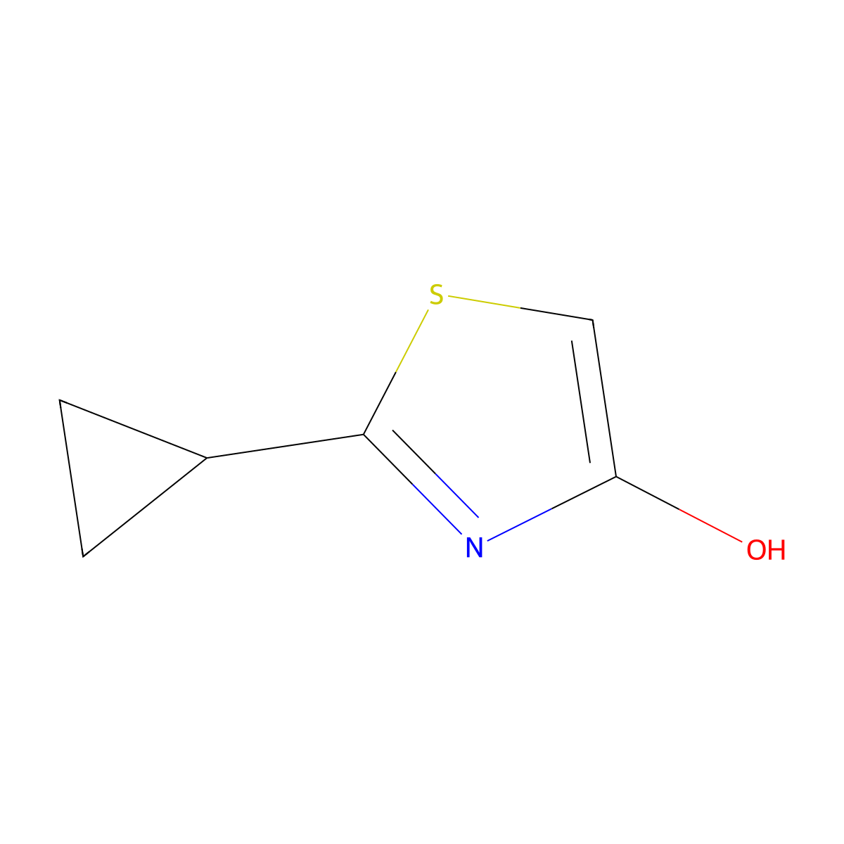 2-Cyclopropyl-1,3-thiazol-4-ol molecular structure, CAS 1159816-86-0