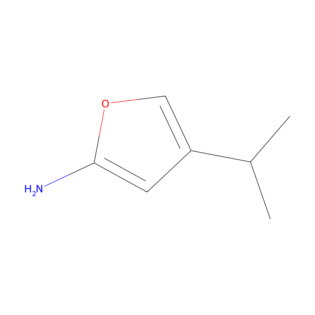 2-Amino-4-(iso-propyl)furan molecular structure, CAS 1159816-88-2