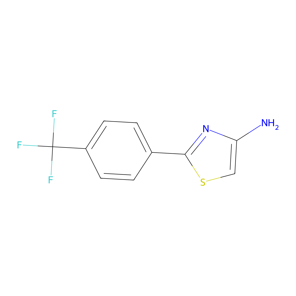 4-Amino-2-(4-trifluoromethylphenyl)thiazole molecular structure, CAS 1159816-93-9