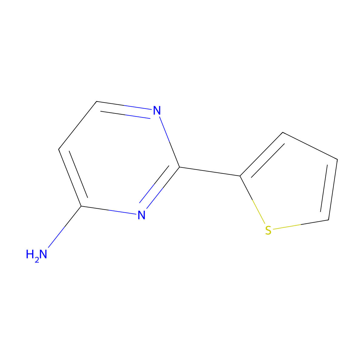 4-Amino-2-(2-thienyl)pyrimidine molecular structure, CAS 1159816-95-1