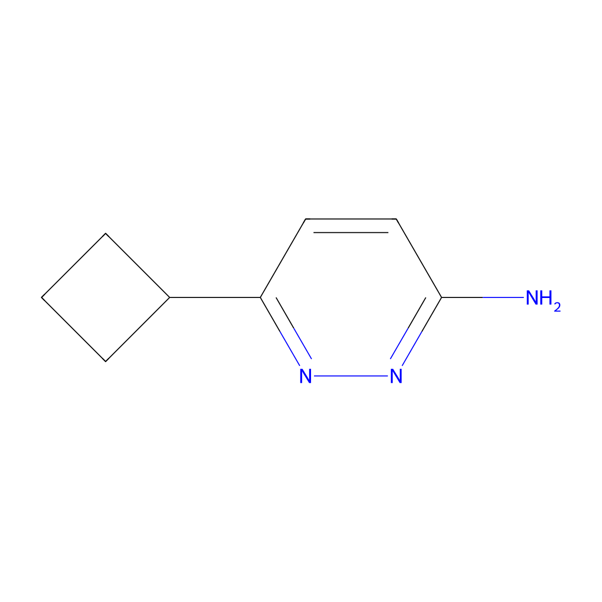 6-Cyclobutyl-3-pyridazinamine molecular structure, CAS 1159816-98-4