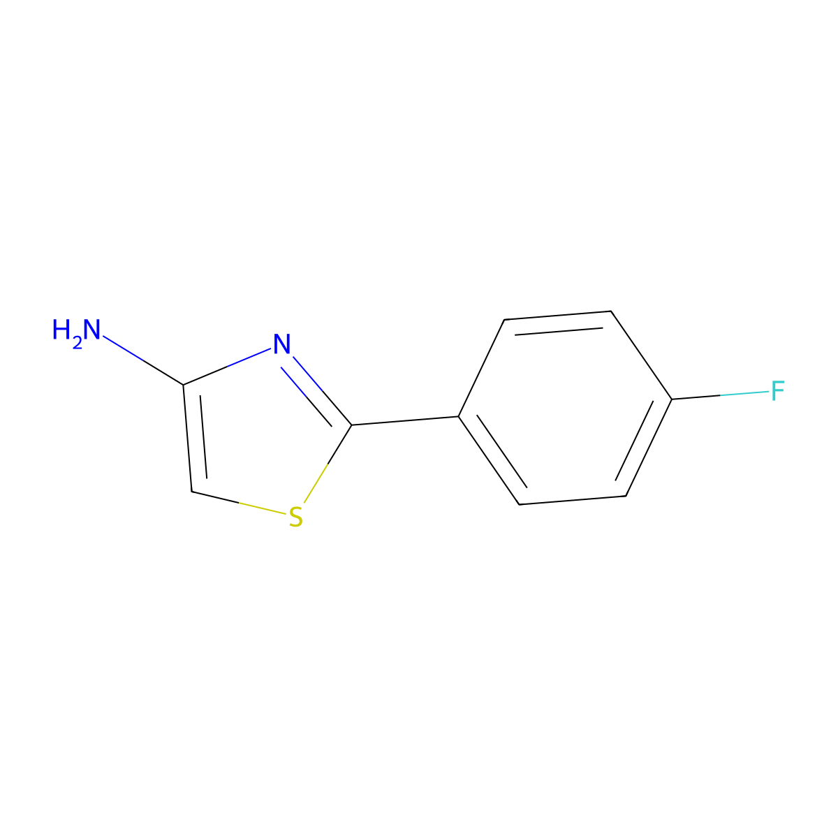 2-(4-Fluorophenyl)thiazol-4-amine molecular structure, CAS 1159816-99-5