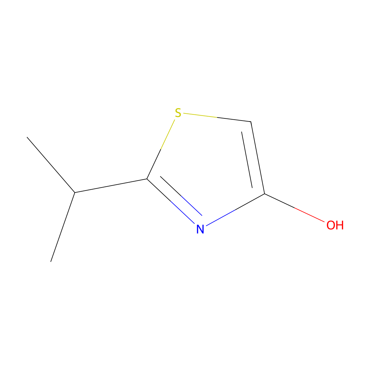 2-Isopropylthiazol-4-ol molecular structure, CAS 1159817-00-1