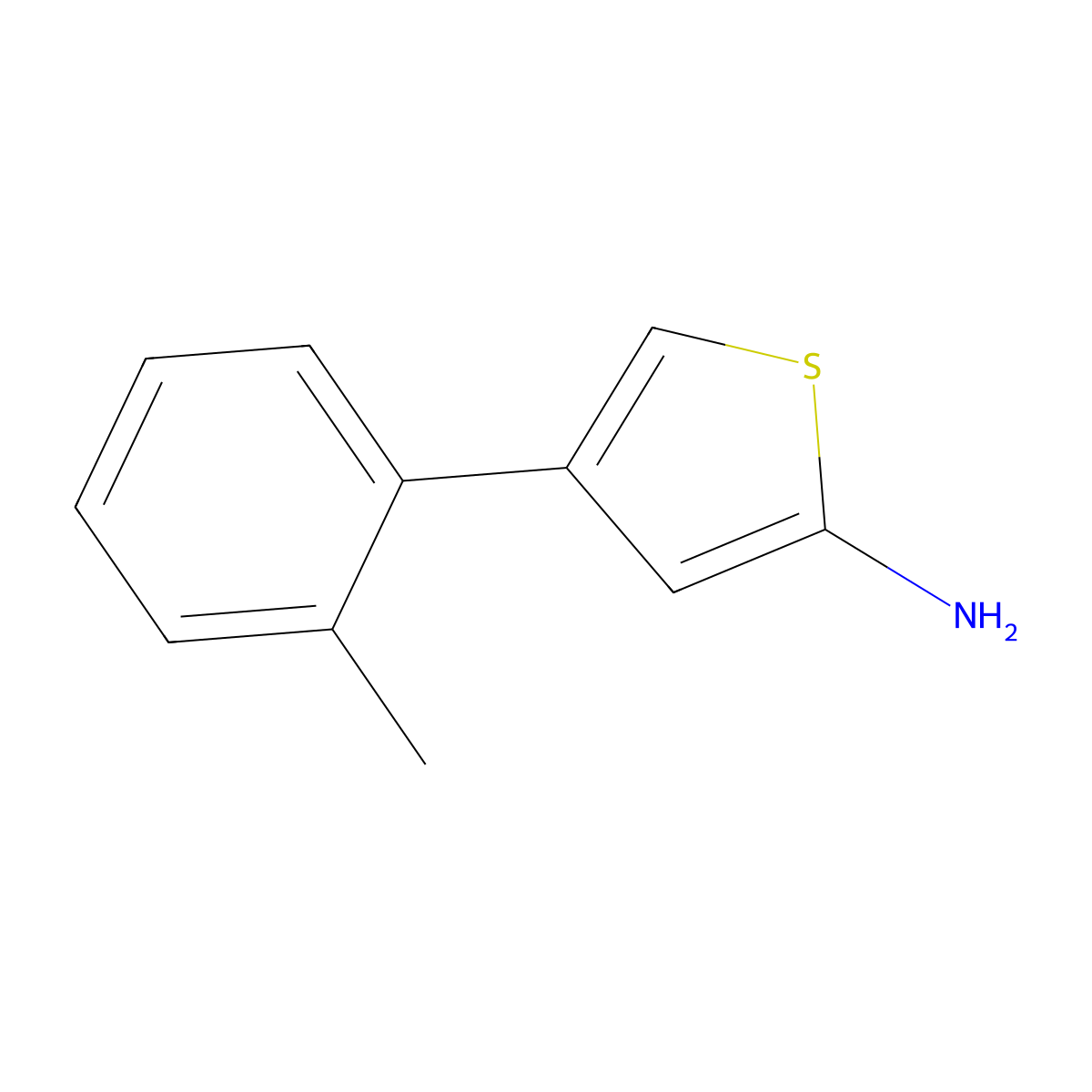 4-(o-Tolyl)thiophen-2-amine molecular structure, CAS 1159817-01-2