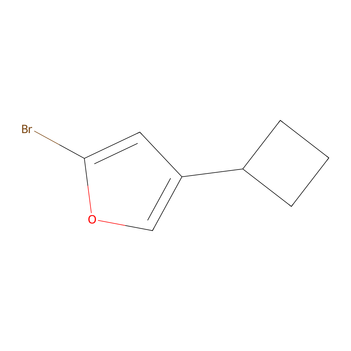 2-Bromo-4-cyclobutylfuran molecular structure, CAS 1159817-03-4