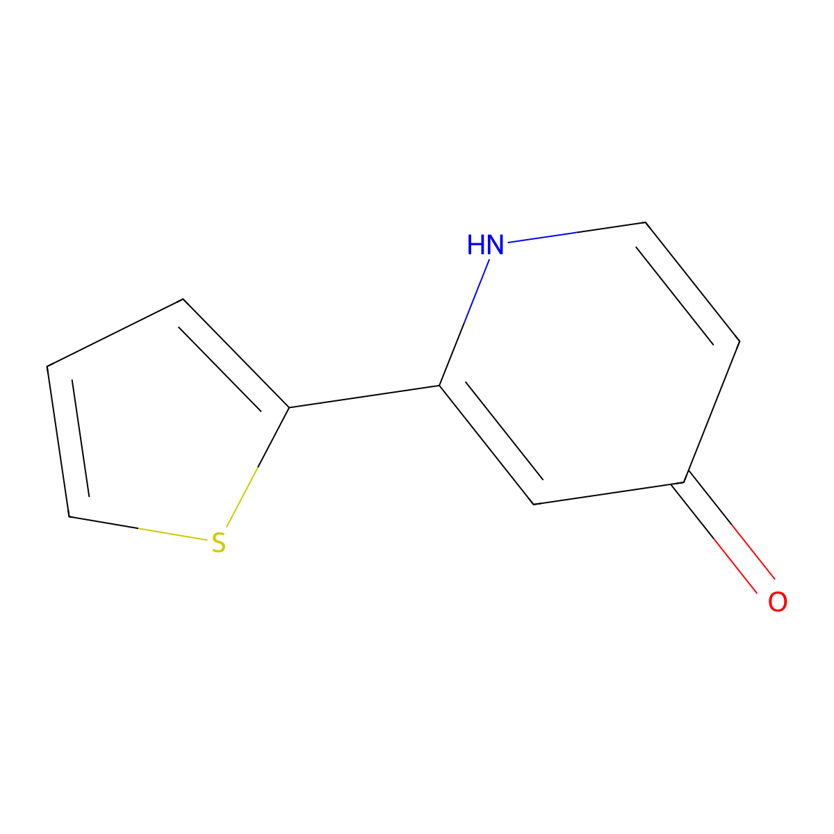 2-(Thiophen-2-yl)pyridin-4(1H)-one molecular structure, CAS 1159817-06-7