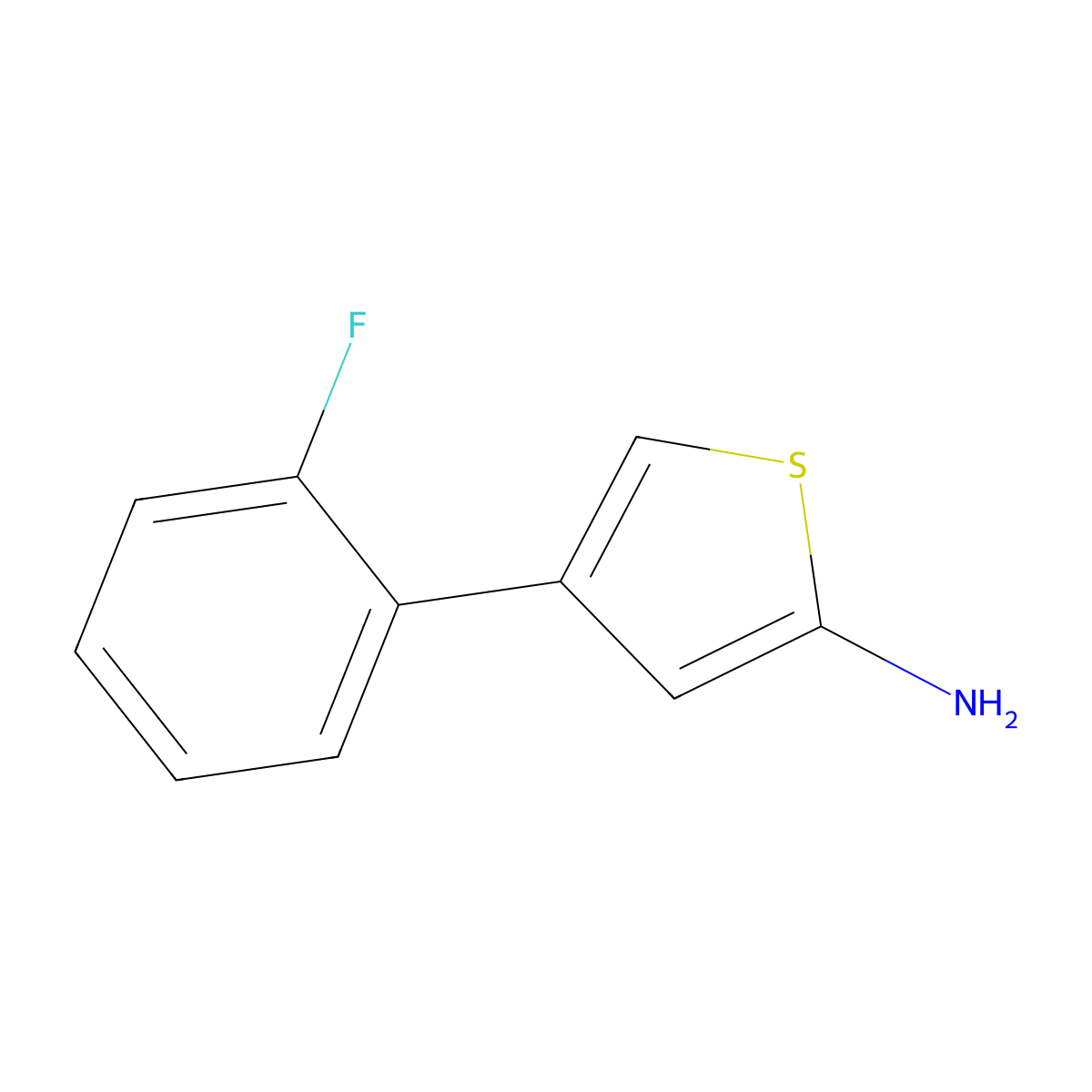 4-(2-Fluorophenyl)thiophen-2-amine molecular structure, CAS 1159817-07-8