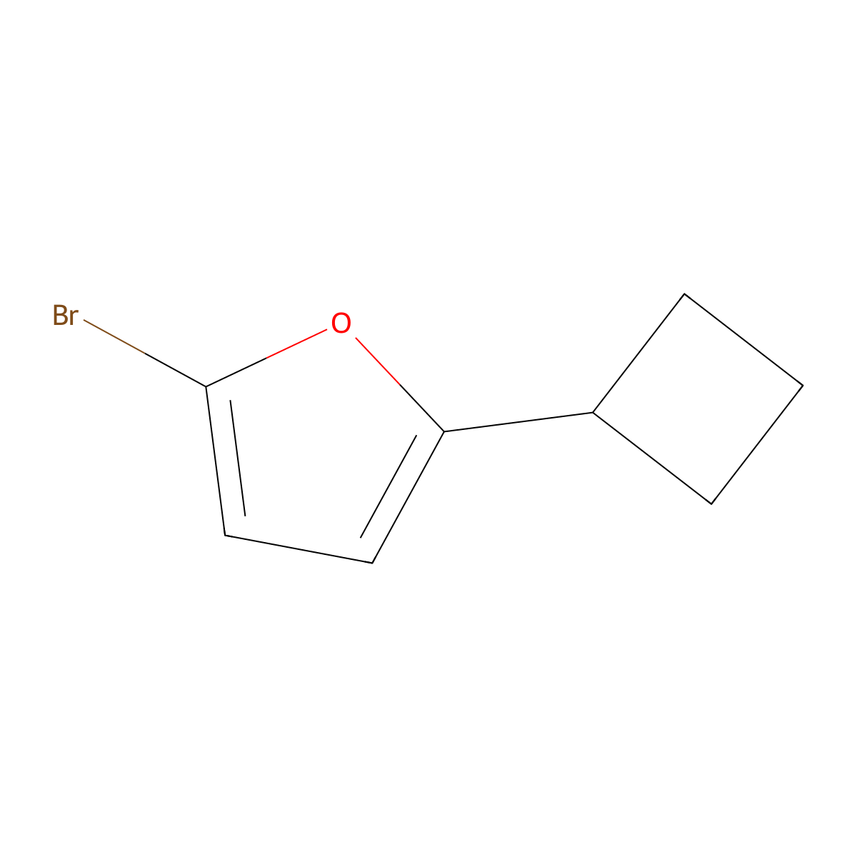 2-Bromo-5-cyclobutylfuran molecular structure, CAS 1159817-08-9