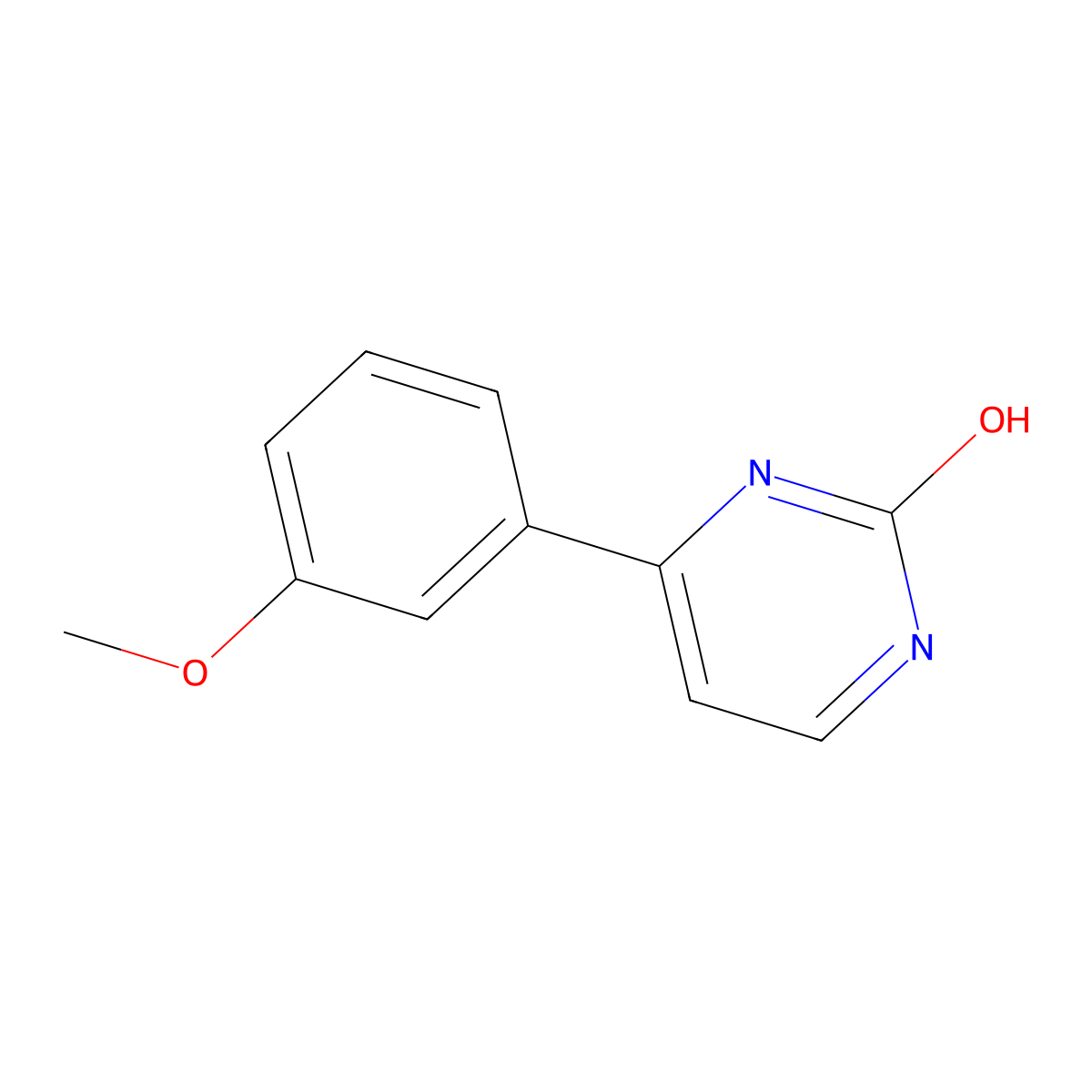 2-Hydroxy-4-(3-methoxyphenyl)pyrimidine molecular structure, CAS 1159817-10-3
