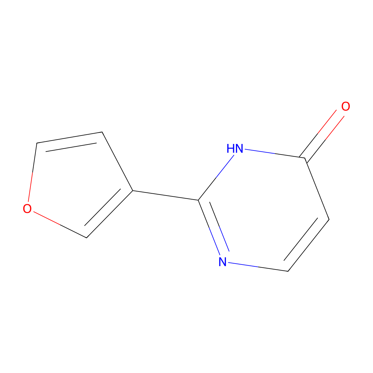 2-(Furan-3-YL)pyrimidin-4-OL molecular structure, CAS 1159817-11-4