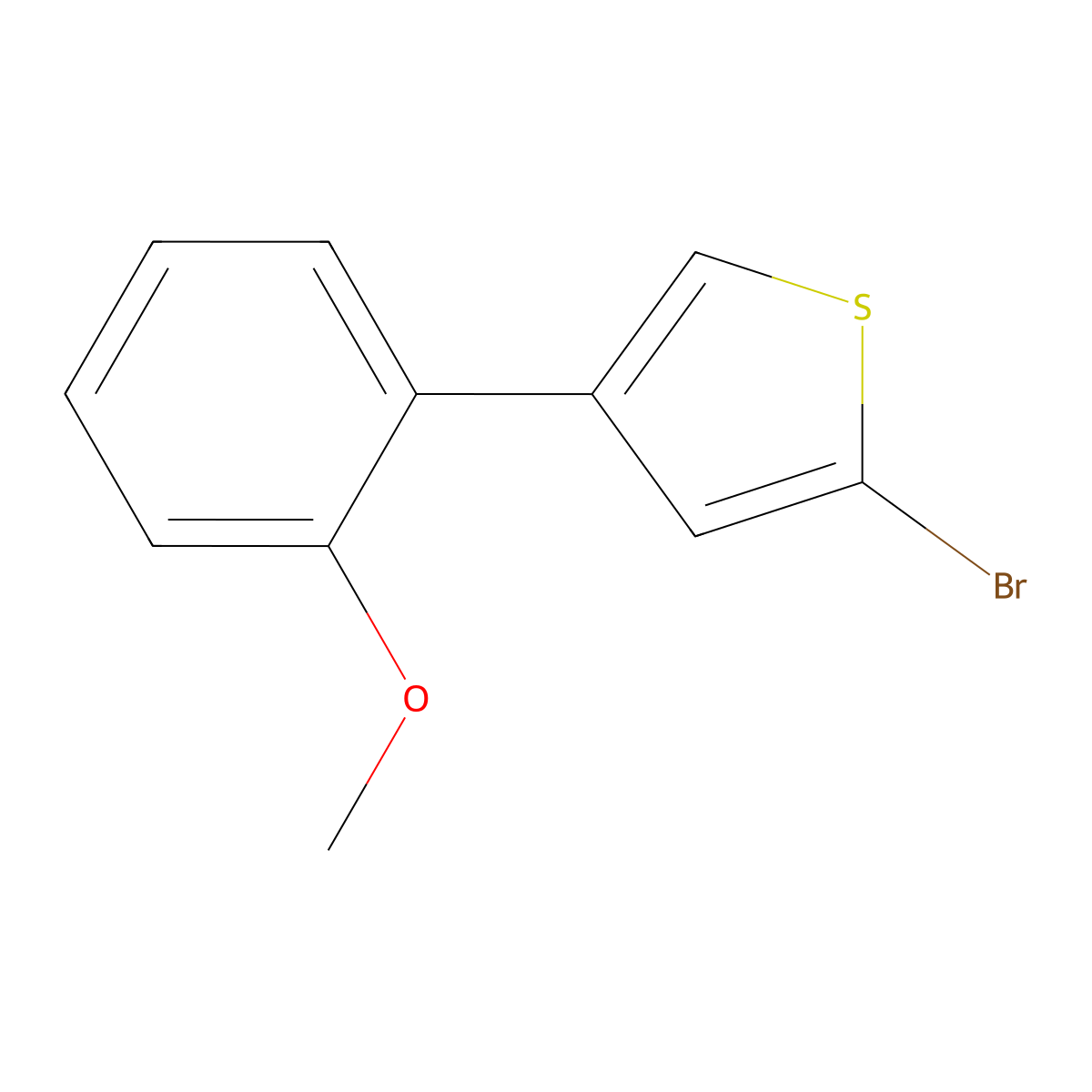 2-Bromo-4-(2-methoxyphenyl)thiophene molecular structure, CAS 1159817-13-6