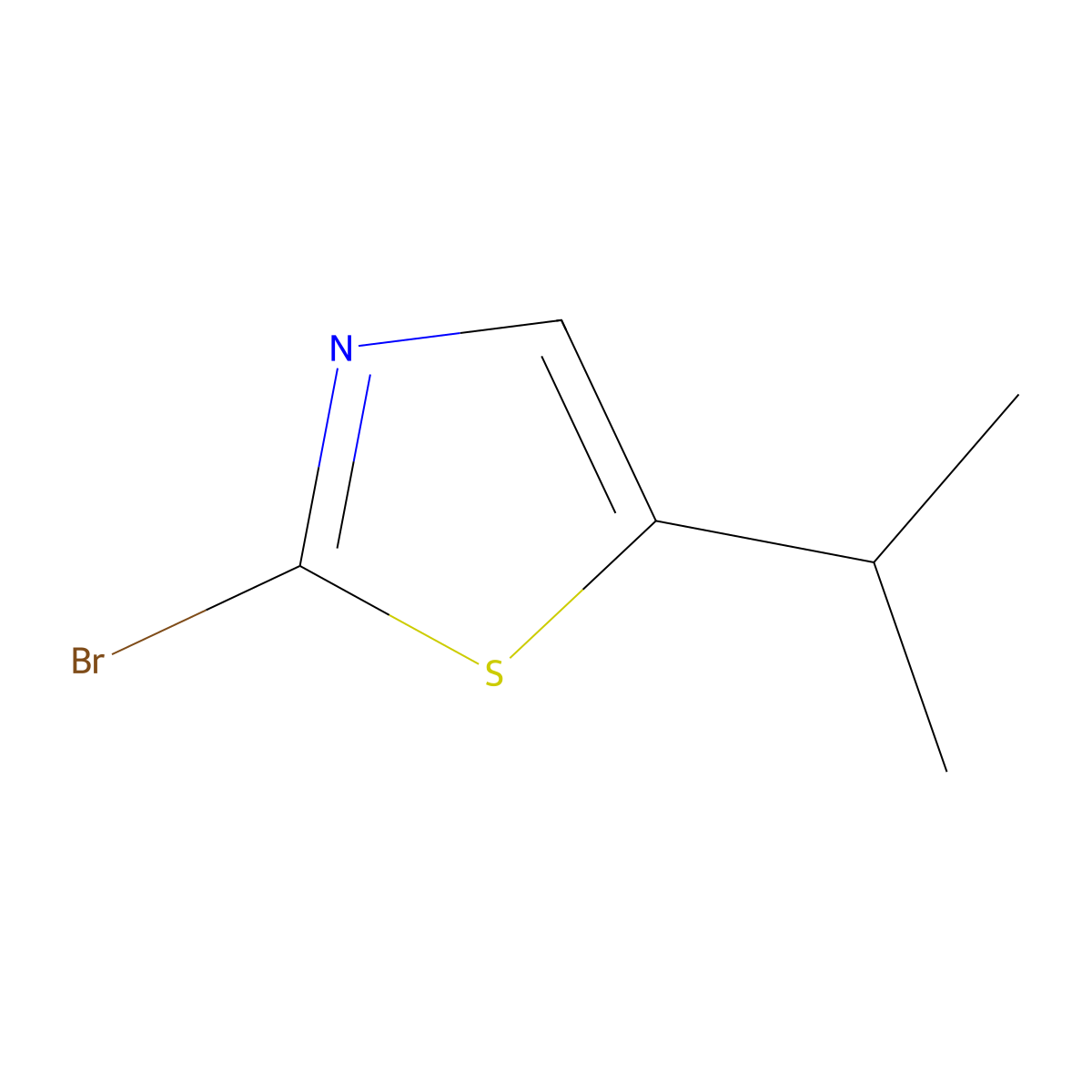 2-Bromo-5-(propan-2-yl)-1,3-thiazole molecular structure, CAS 1159817-16-9
