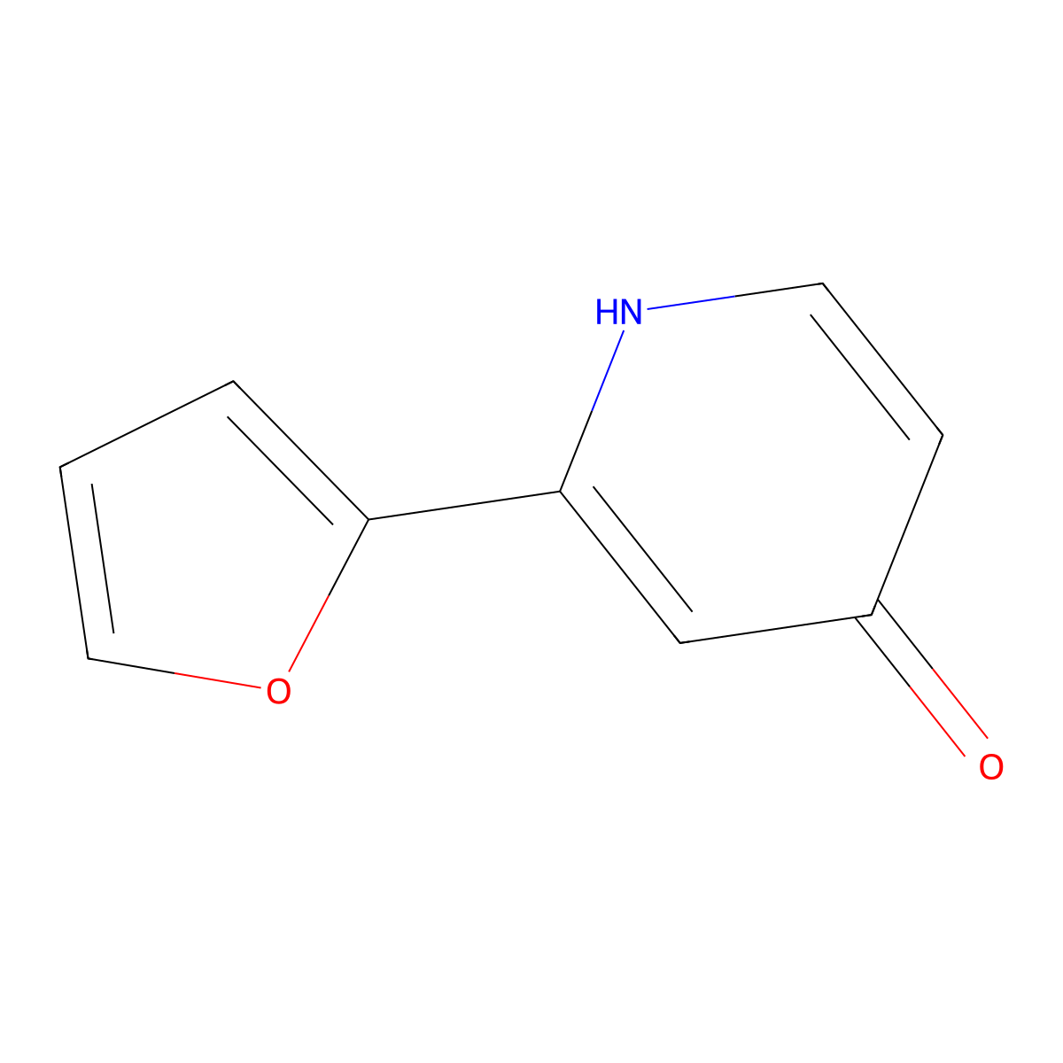 2-(Furan-2-YL)-4-hydroxypyridine molecular structure, CAS 1159817-17-0