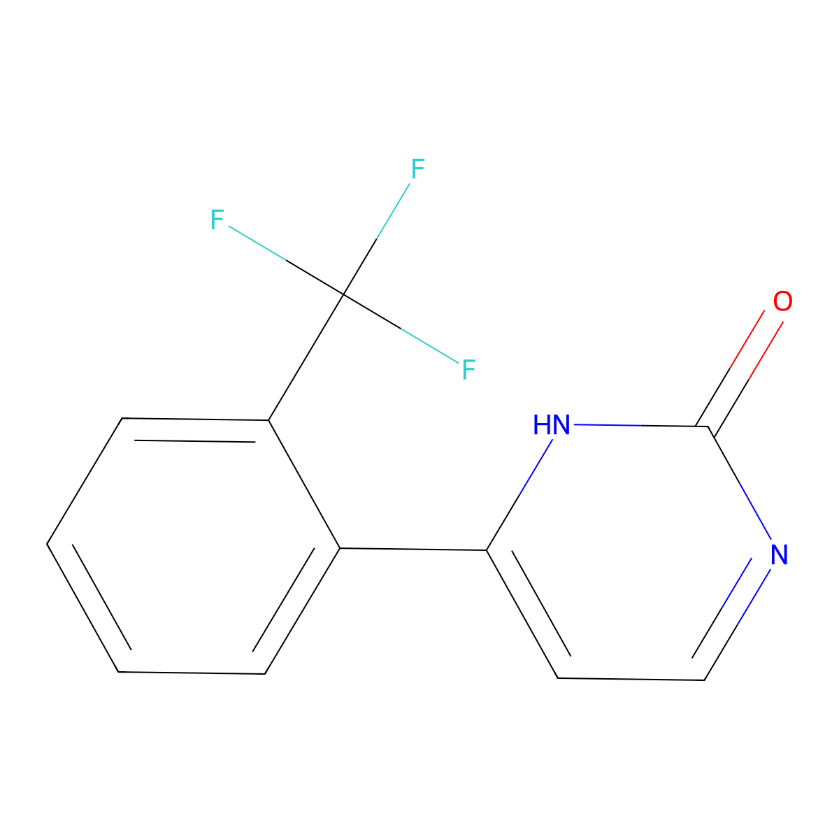 2-Hydroxy-4-(2-trifluoromethylphenyl)pyrimidine molecular structure, CAS 1159817-21-6