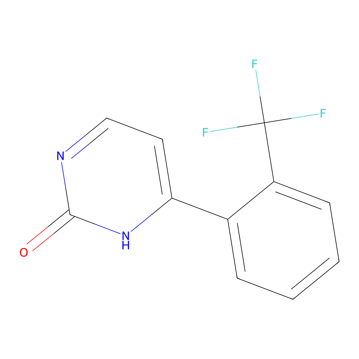 2-Hydroxy-4-(2-trifluoromethylphenyl)pyrimidine molecular structure, CAS 1159817-21-6