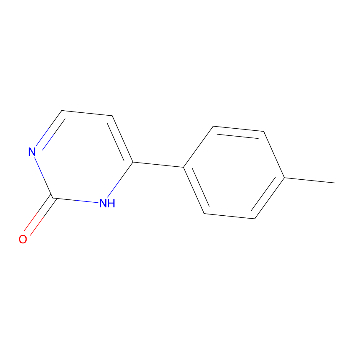 2-Hydroxy-4-(4-tolyl)pyrimidine molecular structure, CAS 1159817-24-9