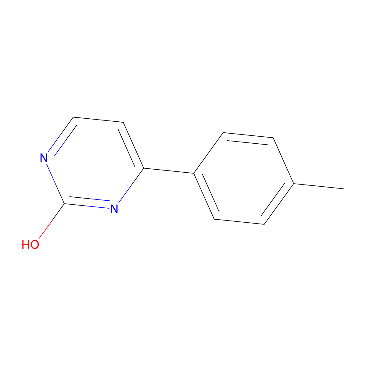 2-Hydroxy-4-(4-tolyl)pyrimidine molecular structure, CAS 1159817-24-9