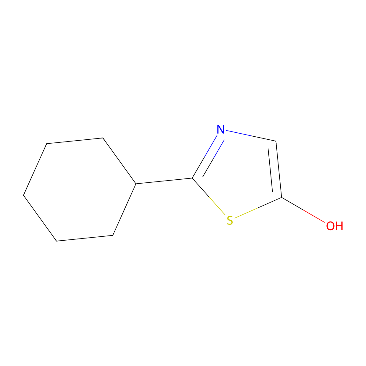 2-(Cyclohexyl)-5-hydroxythiazole molecular structure, CAS 1159817-28-3