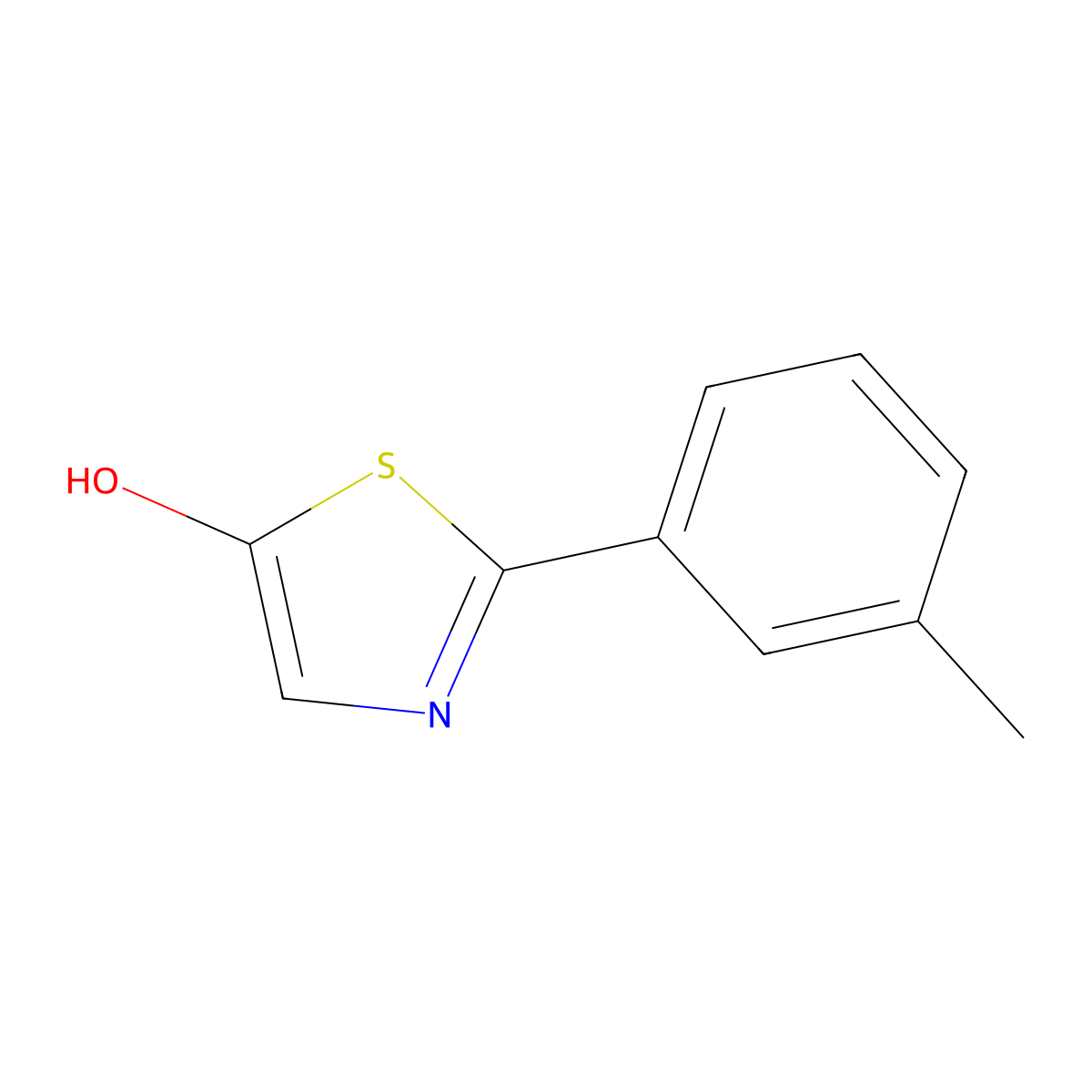 2-(3-Tolyl)-5-hydroxythiazole molecular structure, CAS 1159817-31-8