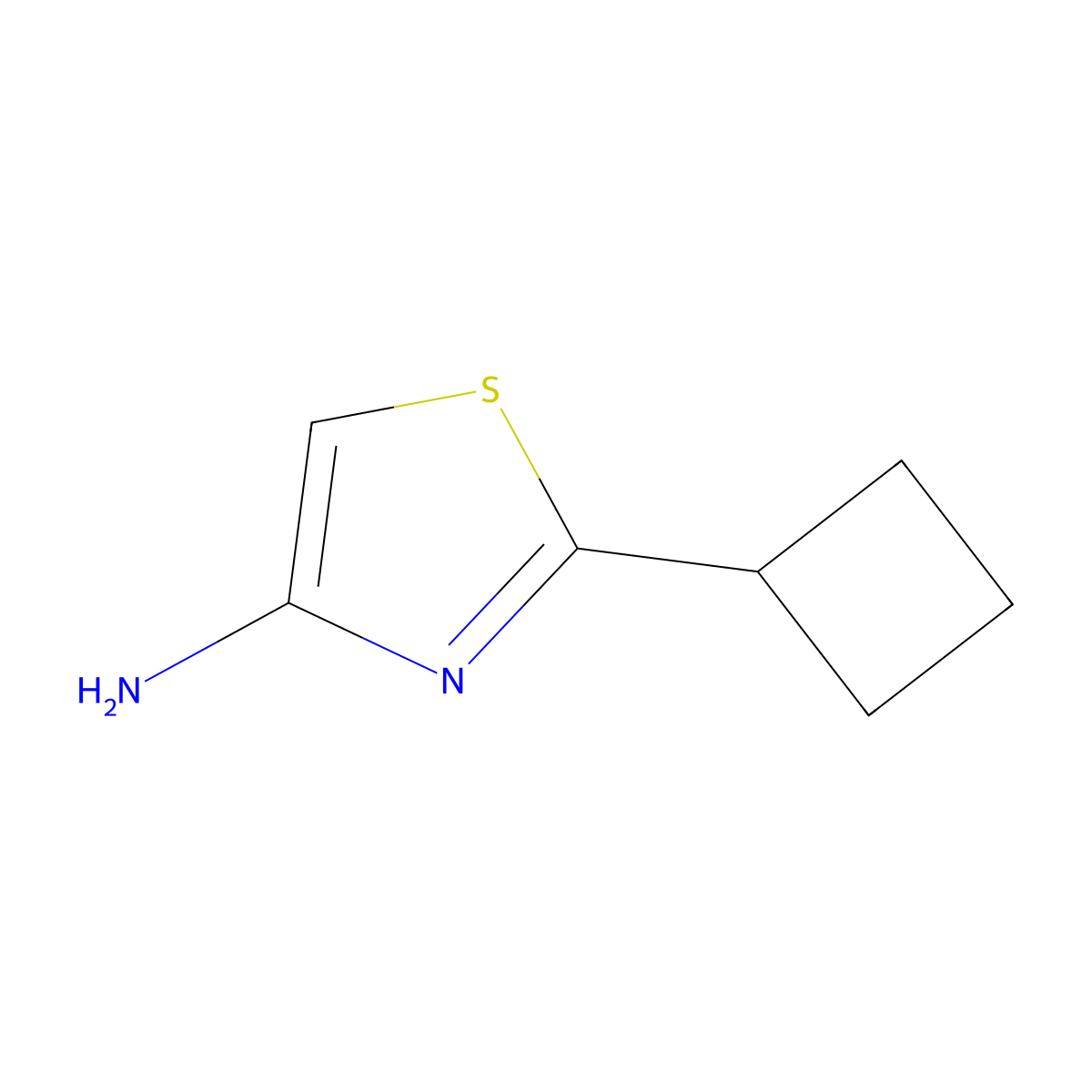 2-Cyclobutylthiazol-4-amine molecular structure, CAS 1159817-32-9