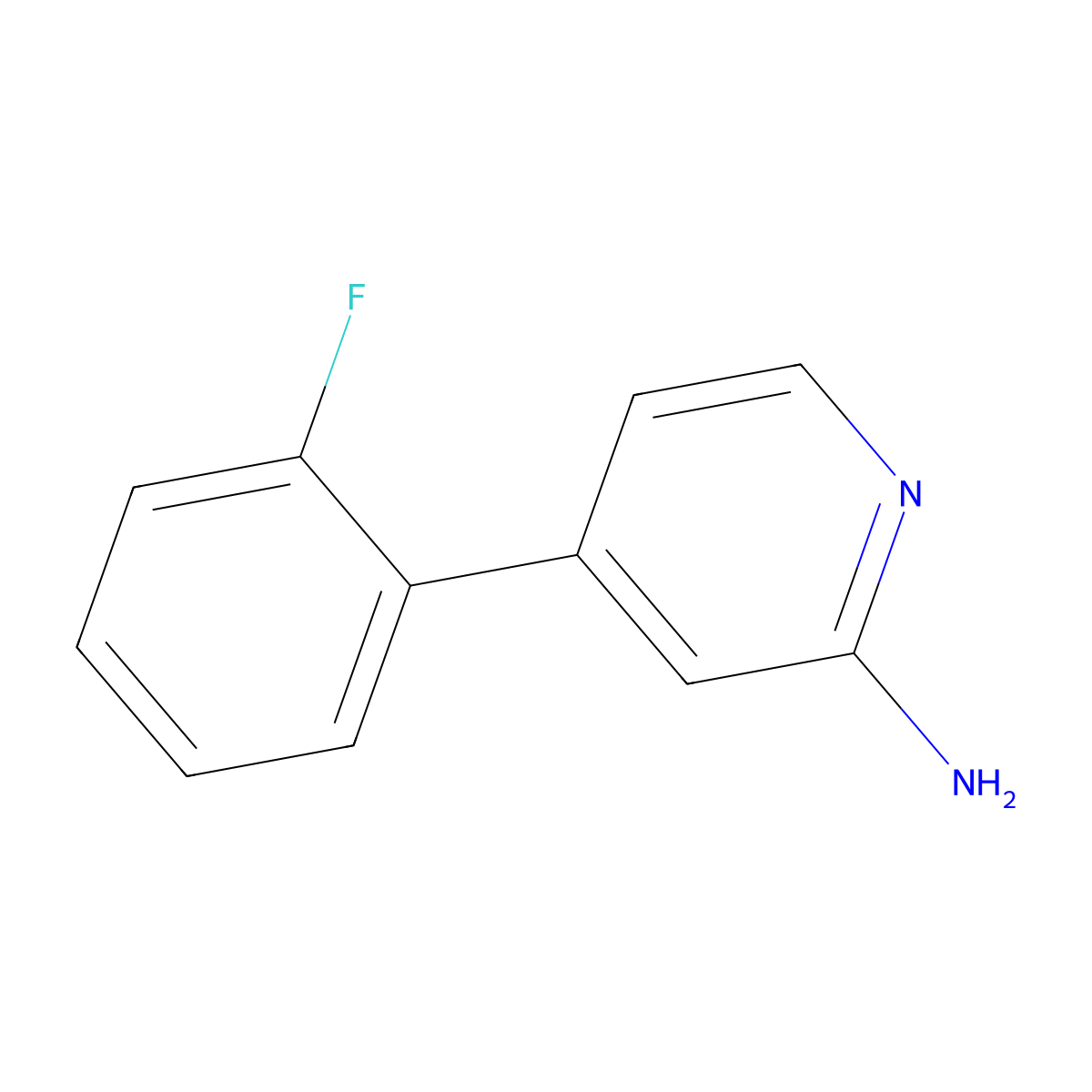 4-(2-Fluorophenyl)pyridin-2-amine molecular structure, CAS 1159817-35-2