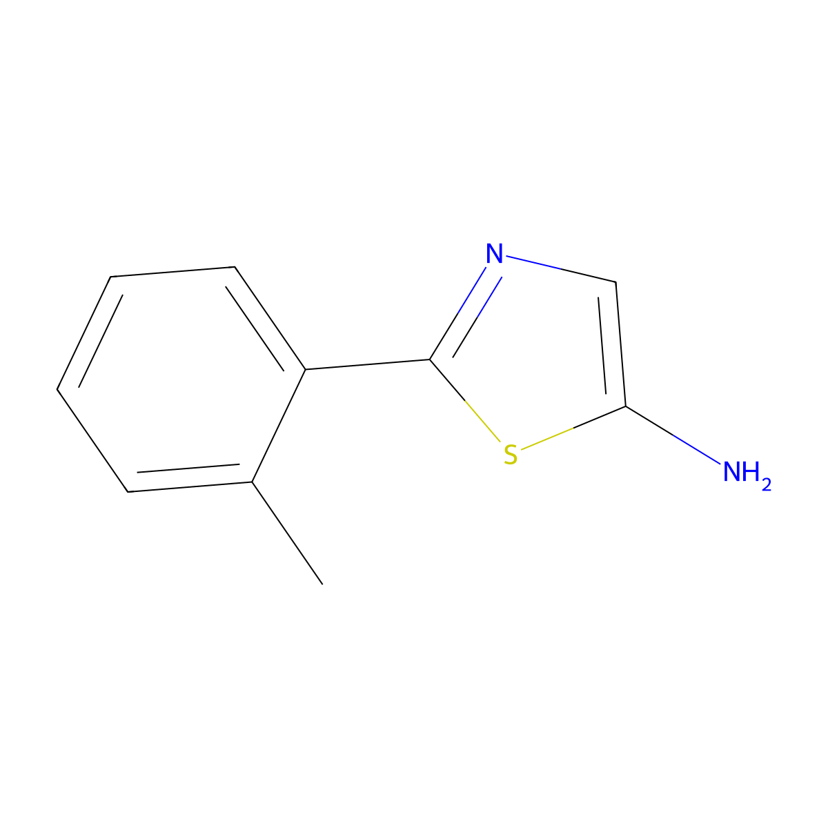2-(o-Tolyl)thiazol-5-amine molecular structure, CAS 1159817-38-5