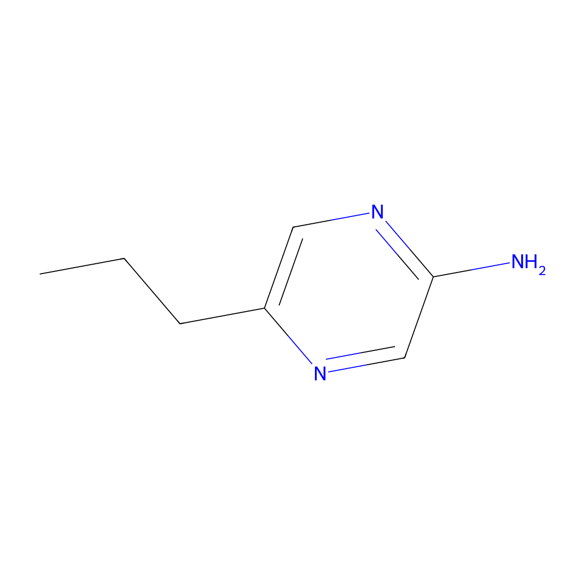 5-Propylpyrazin-2-amine molecular structure, CAS 1159817-39-6