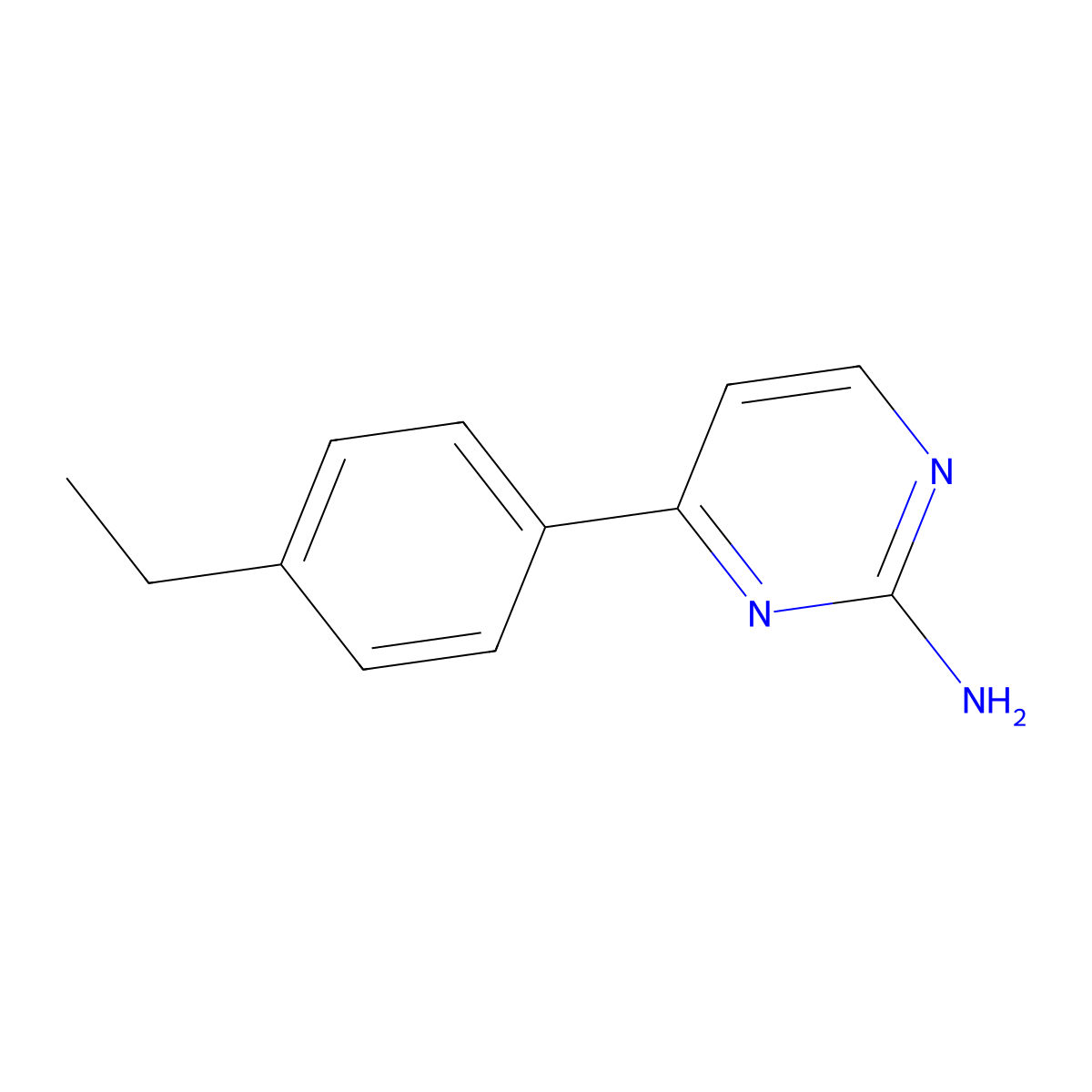 2-Amino-6-(4-ethylphenyl)pyrimidine molecular structure, CAS 1159817-42-1