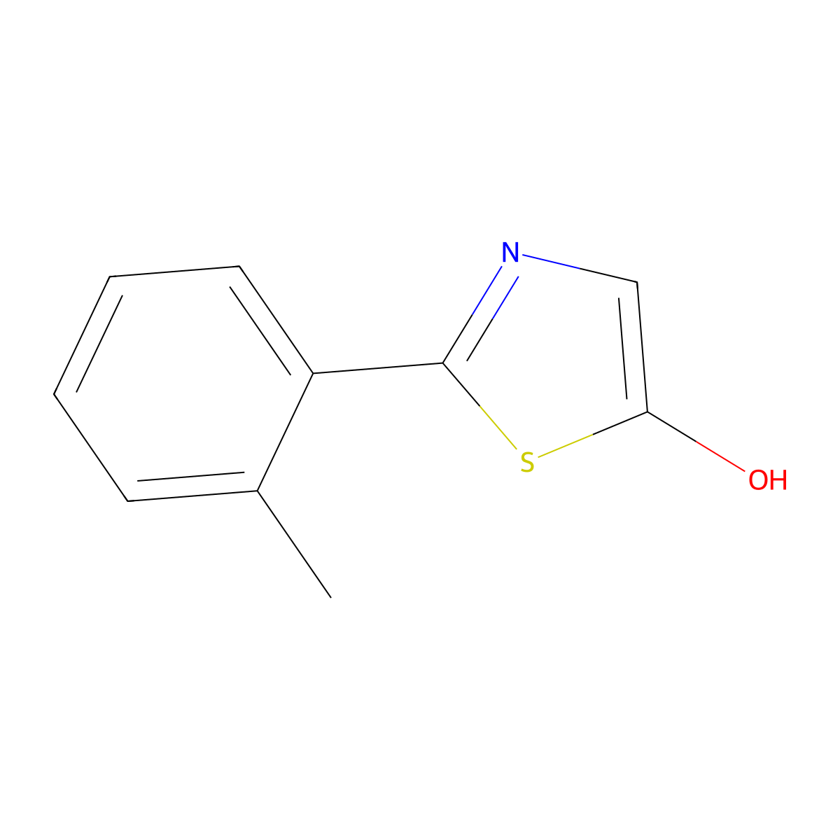 2-(2-Tolyl)-5-hydroxythiazole molecular structure, CAS 1159817-46-5