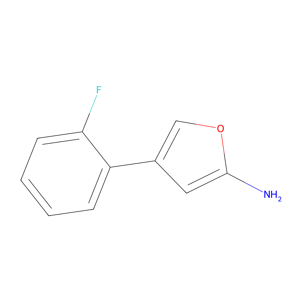4-(2-Fluorophenyl)-2-furanamine molecular structure, CAS 1159817-48-7