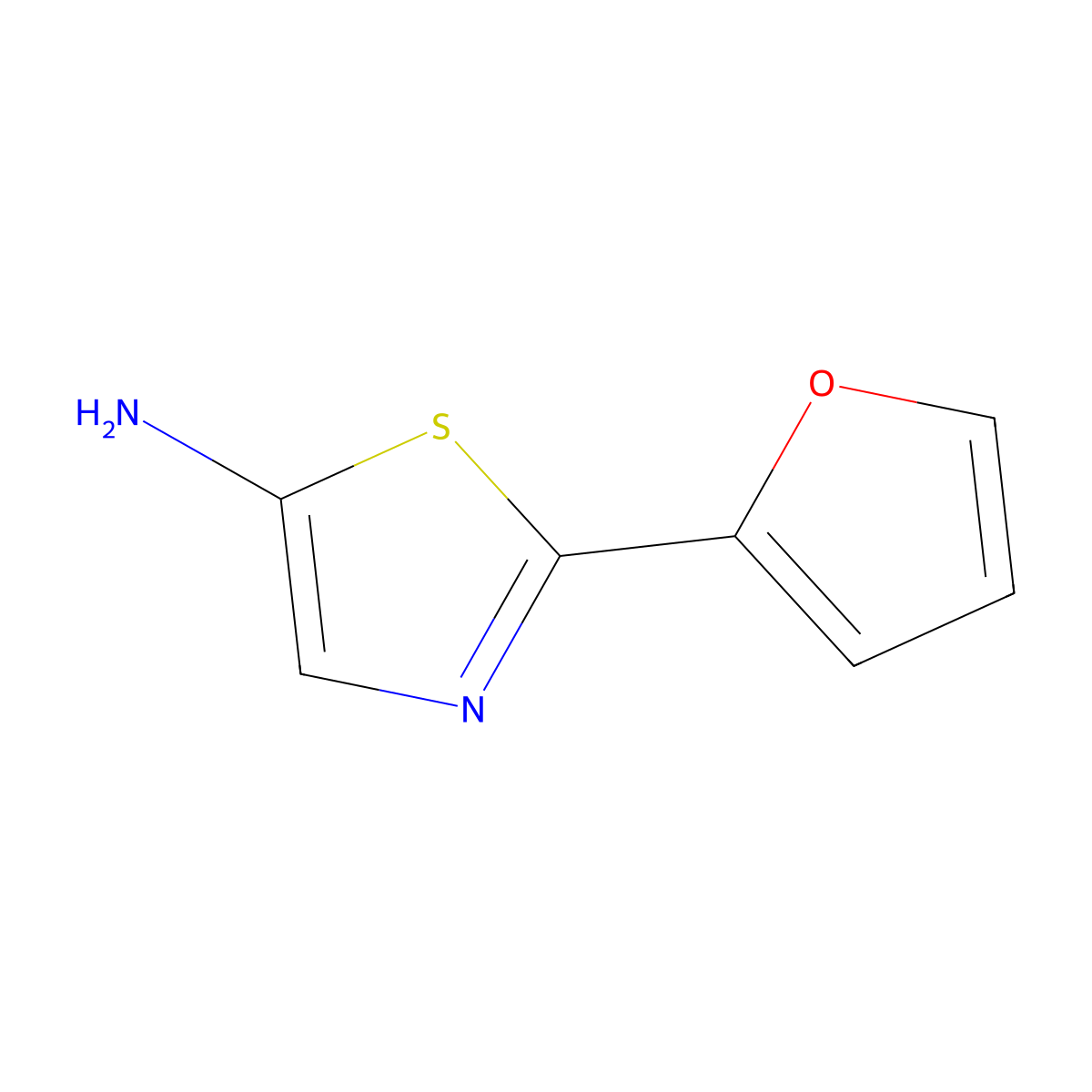 5-Amino-2-(2-furyl)thiazole molecular structure, CAS 1159817-51-2
