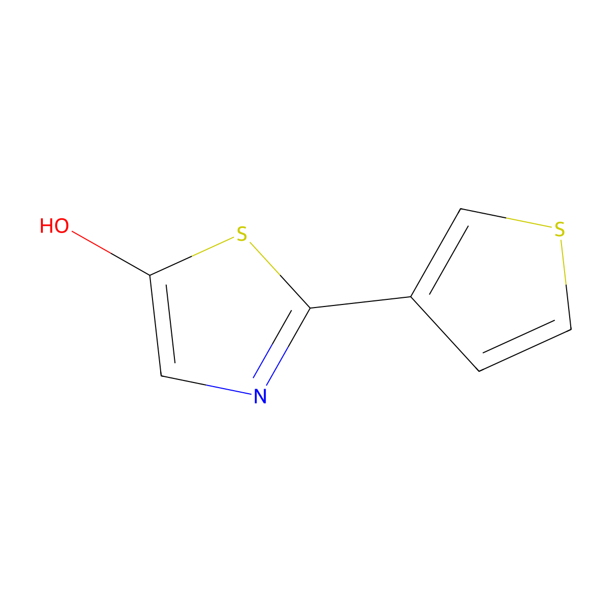 2-(3-Thienyl)-5-hydroxythiazole molecular structure, CAS 1159817-62-5