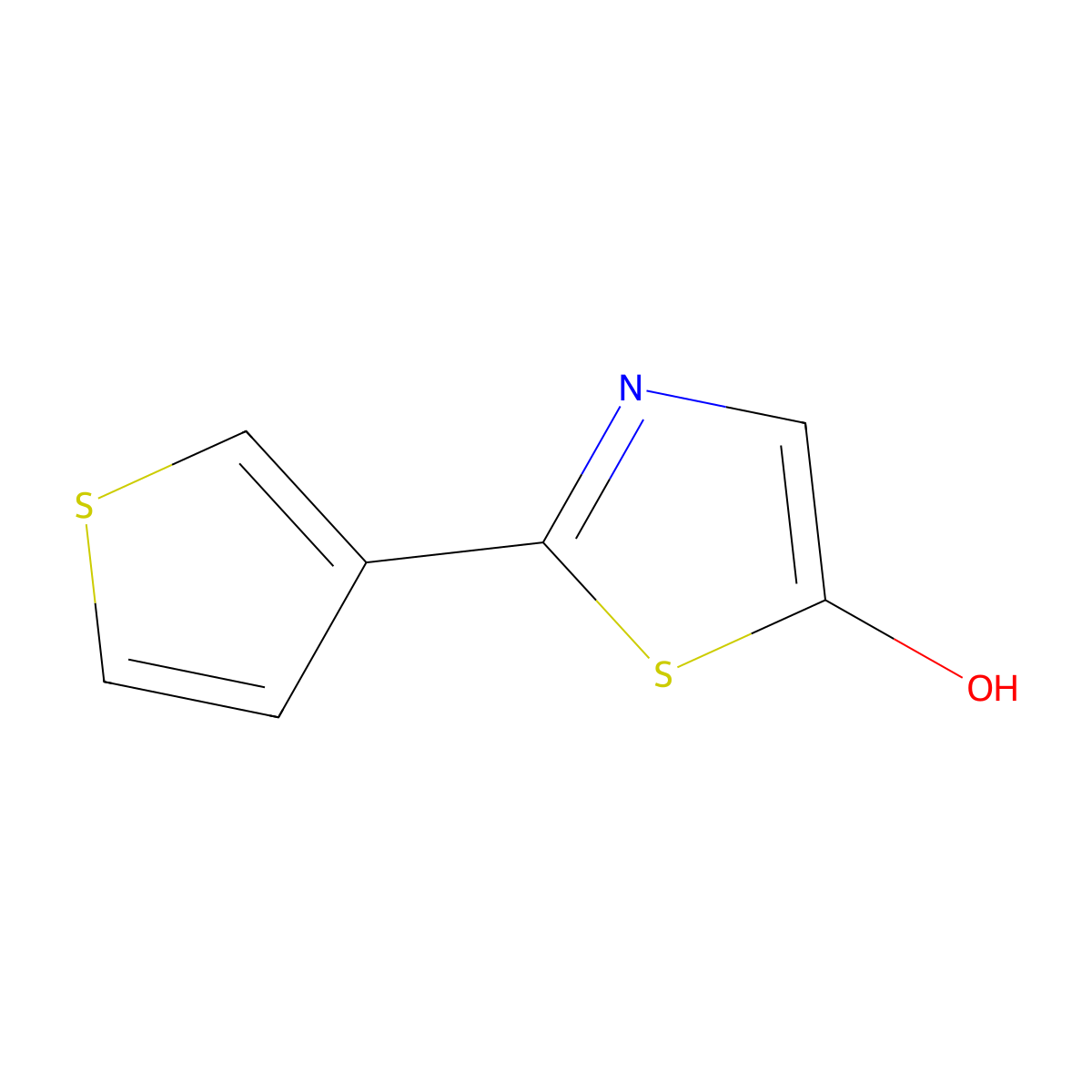 2-(3-Thienyl)-5-hydroxythiazole molecular structure, CAS 1159817-62-5