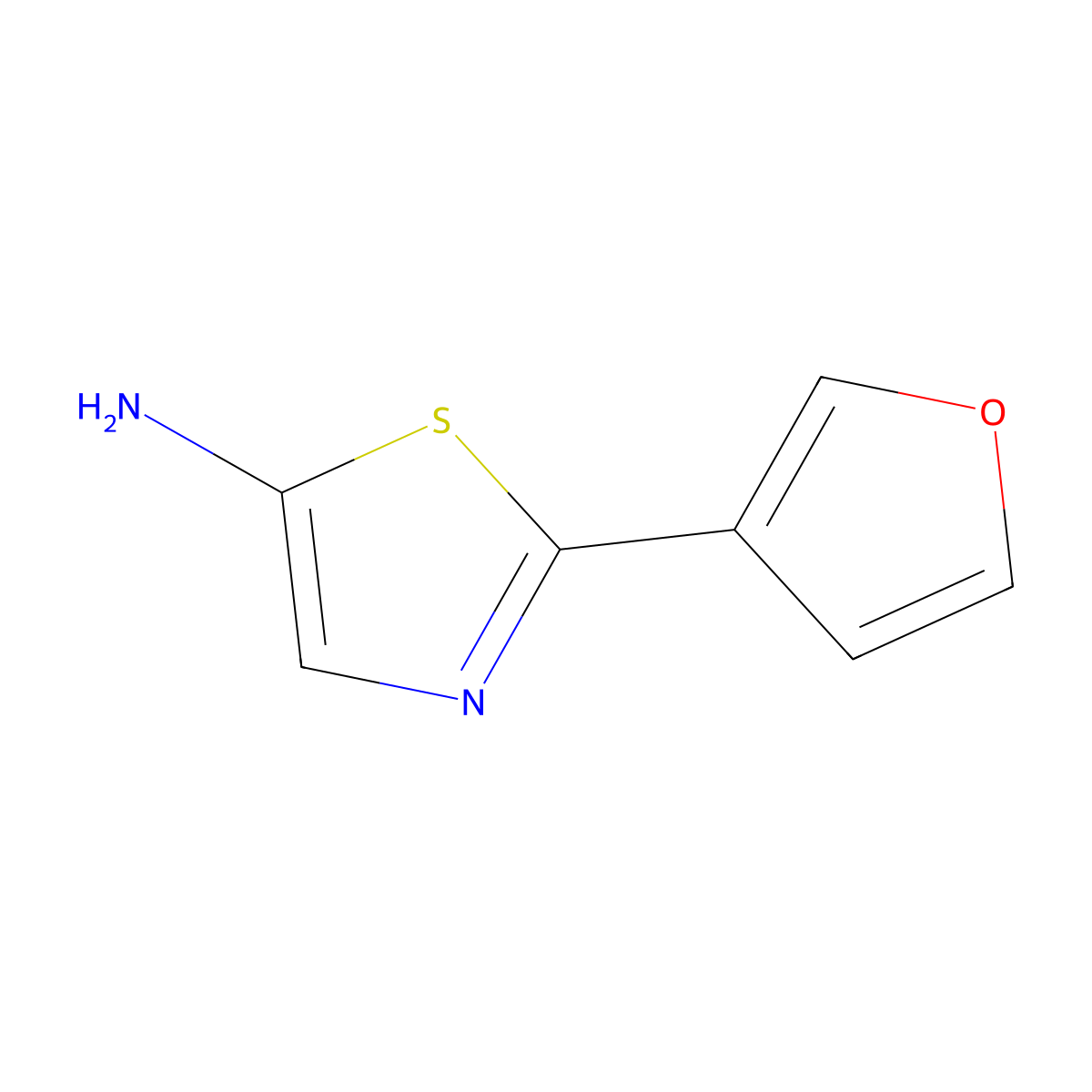 2-(3-Furanyl)-5-thiazolamine molecular structure, CAS 1159817-69-2